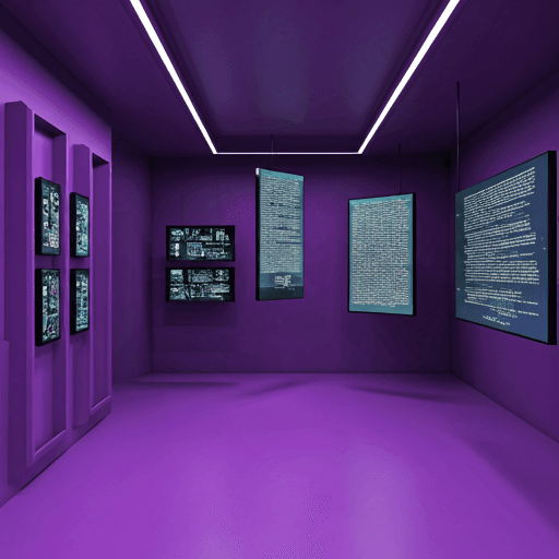 Interior of a futuristic minimalist clothing boutique
